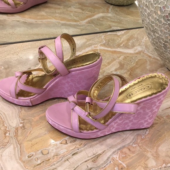 Coach Shoes - Coach Beautiful pink and gold shoes